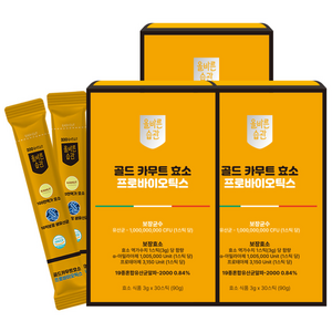 올바른습관 골드카무트효소 프로바이오틱스 캡슐레이션 10억CFU, 90g, 3박스