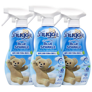 스너글 블루 스파클 프레시 플러스 섬유탈취제 본품, 470ml, 3개