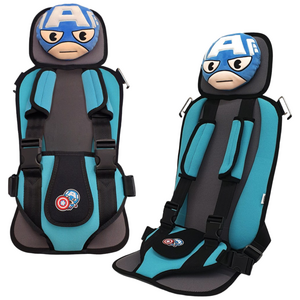 국내생산 마블 헤드쿠션 휴대용 주니어 카시트 충돌테스트통과, 캡틴아메리카