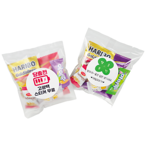 제일모아쇼핑 미니 단체 간식 꾸러미 기업 행사 학교 학원 응원 위클래스 답례품 구디백 개별포장 간식 선물 세트, 1개, 간식세트, 선택2. 반 투명포장(마이쮸 사과)