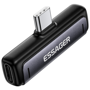 Essager PD 60W C타입 듀얼 젠더 3.5mm 이어폰 마이크 연결 & 고속 충전 지원, 1개, EZJTT35-SY0G-P