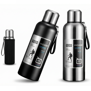 코코리브 스텐316 보온보냉병 파우치 세트, 1개, 800ml, 스틸