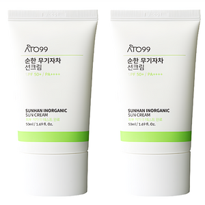아토99 순한 무기자차 선크림 SPF 50+ PA++++, 50ml, 2개