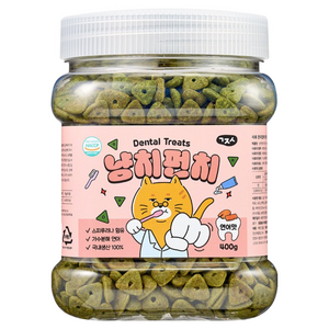 고지식 냥치펀치 고양이 구강관리 이빨과자 대용량 덴탈트릿 간식, 3개, 400g, 연어맛