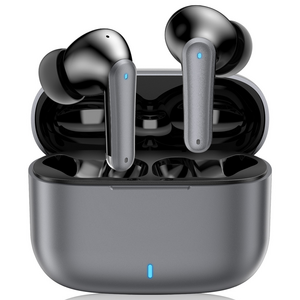 YINTEE 블루투스 이어폰 무선 커널형 노이즈 캔슬링 Hi-Fi 고음질 블루투스 6.0, 그레이, T19