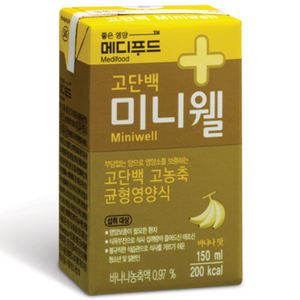 메디푸드 고단백 미니웰 바나나맛 농축균형영양식, 150ml, 24개
