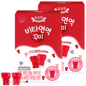 듀오락 비타면역 꾸미 비타민 젤리, 84정, 2개
