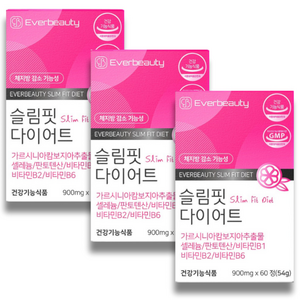 체지방 감소 6중 기능성 다이어트 보조제 식약청인정 체지방 감소 가르시니아 추출물 HCA 750mg 다이어트 건강기능 식품, 3개, 60정