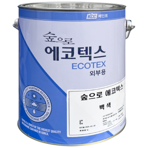 KCC페인트 숲으로 에코텍스 외부용 수성페인트, 1개, 4L, 백색
