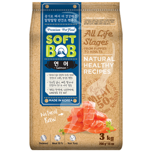 소프트밥 전연령 강아지 반건조사료, 연어, 3kg, 1개
