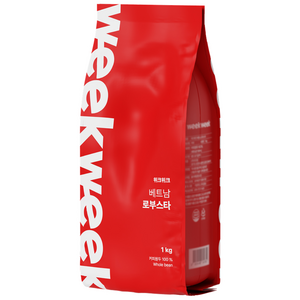 위크위크 고소한 베트남 로부스타 G1 원두 커피 홀빈, 1개, 1kg, 홀빈(분쇄안함)