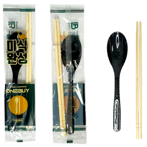 원바이 일회용 수저세트 미식완성 50개, 1개, 50개입