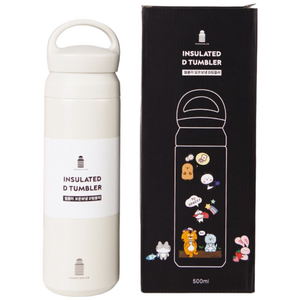 마마픽스 심플 스텐 텀블러 보온 보냉병, D텀블러-아이보리, 500ml, 1개