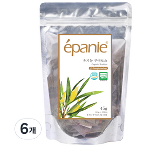 에빠니 유기농 루이보스 허브차 삼각망 티백, 1.5g, 30개입, 6개