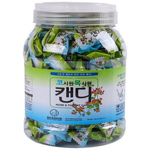 코시원목시원 캔디 대용량 목캔디 졸음방지 허브캔디 금연보조 기관지를 위한 목캔디추천, 200개, 3.5g