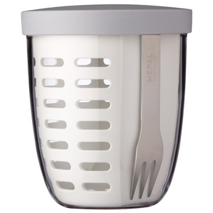 메팔 후르츠팟 샐러드컵 과일통 요거트컵 도시락통 밀프렙 600ml, 화이트, 1개