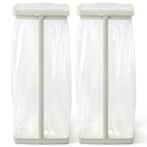 자니즈 가정용 재활용 분리수거함 비닐걸이 거치대, 화이트, 2P