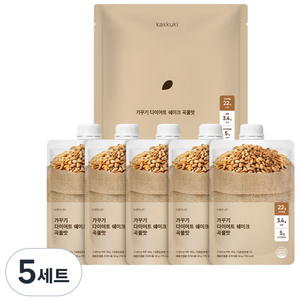 가꾸기 다이어트 단백질 쉐이크 (곡물맛) 1팩 5개입 식단 맛있는 식사대용 파우치 체조식, 250g, 5세트