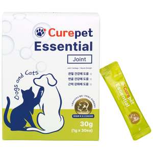 Curepet 큐어펫 에센셜 강아지 고양이 심장 혈관 심혈관 장건강 면역 산화질소 영양제, 30회분, 뼈/관절강화, 1개
