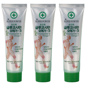근육통 바르는파스 글루코사민크림 근육통푸는 스포츠마사지크림 종아리뭉침 관절크림, 165ml, 3개