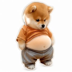 2in1충돌방지쿠션 스티커/말랑쫀득 스퀴시 말랑이장난감 에어 젤리볼 스트레스해소 슬라임 주물럭 스트레스 해소 장난감4p(부드러운 강아지의 뚱뚱한 배), 4개, 20g, 4pcs, 시바견