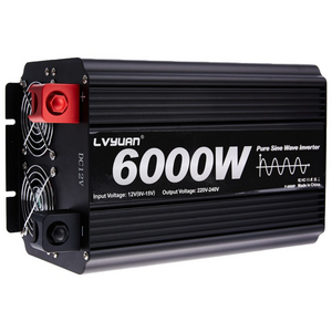 루앤 순수정현파 인버터 60hz 220V 차량용 캠핑 차박 한국형 KC인증, 블랙 용량 6000W 전압24V, 1개
