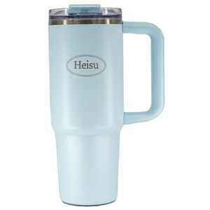 헤이수 스텐 대용량 텀블러 빨대 손잡이 900ml, 1개, 스카이블루