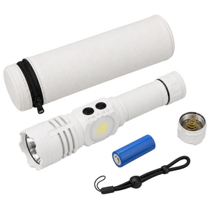 고성능 해루질 써치라이트 바이크 등산 LED 랜턴 충전식 손전등 레이져후레쉬 F6205, 1개, 화이트(f6205)