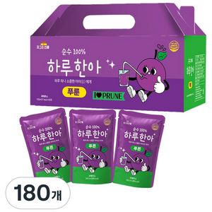 하루한아 푸룬주스 임산부 아기 푸른쥬스 저당, 180개, 100ml