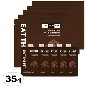 잇더핏 단백질 쉐이크 5주플랜 (더블초코맛), 40g, 35개