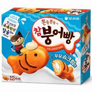 오리온 참붕어빵 우유슈크림맛, 348g, 1개