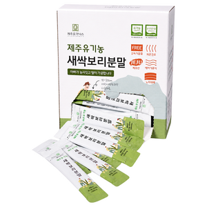 제주 오가닉스 유기농 새싹보리 분말 스틱, 200개, 400g