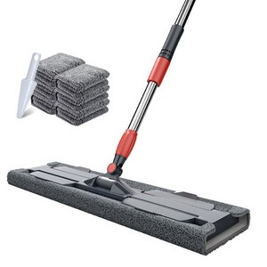 Eyimtech 집게형 청소 밀대걸레 다용도 회전 막대걸레 극세사패드 6매, 1개