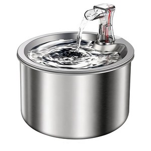 Bornoon 고양이 정수기 강아지 자동 급수기 2L 애견 음수대, 1개, 304 스텐, WF150