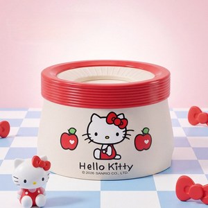 대용량 키티 산리오 도파민 강아지 고양이 물그릇 반려동물 물튐방지 애견용품 급수기, 1개, 레드 600ml