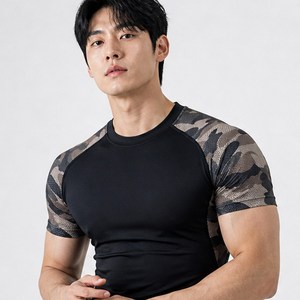 밀탑 밀리터리 머슬핏 반팔티셔츠 짐웨어 크로스핏 아웃도어