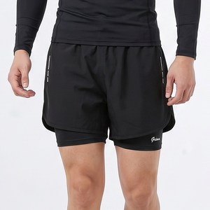 1+1 GRENA 남자수영복 반바지 투인원 래쉬가드 워터팬츠
