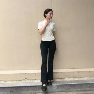 1+1 2color 에리시 부담없는 레이어드 하이웨스트 탄력 슬림 레깅스 부츠컷 바지 2개