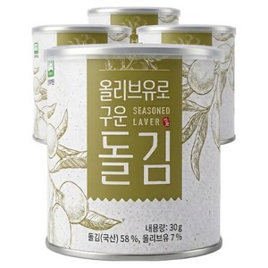 자양 올리브유 곱창김 캔김 돌김 세트, 4개