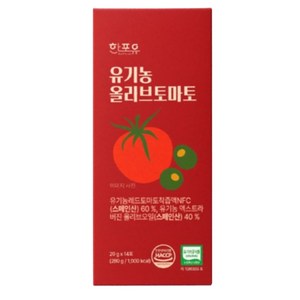 한포유 올토샷 유기농 엑스트라버진 올리브오일 토마토, 6박스, 280g