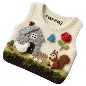 예쁘고 귀여운 니트 디자인 마우스패드, 1개, 다람쥐 30*35cm