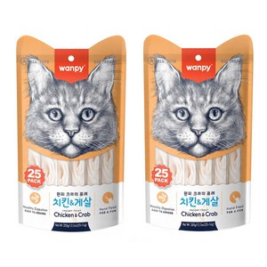 완피 크리미 퓨레 짜먹는 고양이 간식, 치킨&게살, 350g, 2개