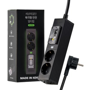 알루바프로 누전차단 고용량멀티탭 알루미늄 서버탭 2구 디에스이, 실버, 1개, 3m