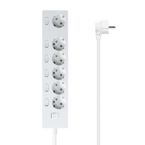 파워존 자동소화 4000W 고용량 웨이브 개별스위치 과부하차단 6구 멀티탭 50cm 1.5m 3m 5m 7m, 자동소화 개별스위치 6구 7m 화이트, 1개 골드박스 특가