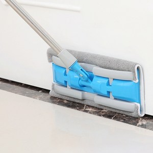 에브릭 밀대 물 걸레 바닥청소 가정용 집게형 막대걸레 38cm, 1개, 블루