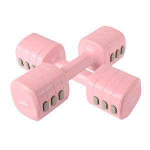 2in1 덤벨/5kg 무게조절 실내 운동기구 핑크, 2개, 2.5kg