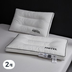 5성급 호텔용 60수 순면 낮은베개 높이 6~8cm 세탁가능 베개솜 50x70, 2개, 화이트