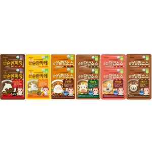 아이배냇 유아용 베베 순한 덮밥 소스 6종 12개 세트 짜장2+카레2+새우달걀2+소불고기2+차돌된장2+간장찜닭2, 50g, 카레+짜장+새우+소불고기+차돌된장+간장찜닭 2개씩