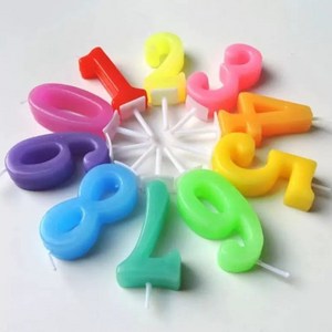 컬러 숫자초 0~9번 세트 (pvc 포장), 1개, 6g, 무향