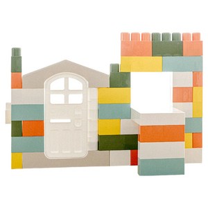 아누리 프리미엄 마카롱 빅블럭 대형 상상 유아 어린이 키즈 교구 블럭 74pcs, 1개